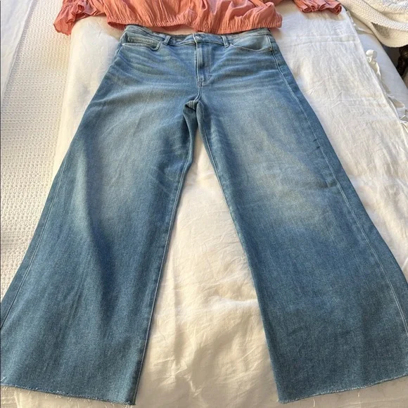 PAIGE Light Blue Flare Jeans - Picture 5 of 12